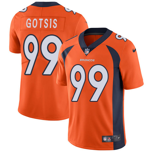 Nike Broncos #99 Adam Gotsis Orange Team Color Men's Stitched NFL Vapor Untouchable Limited Jersey - Click Image to Close
